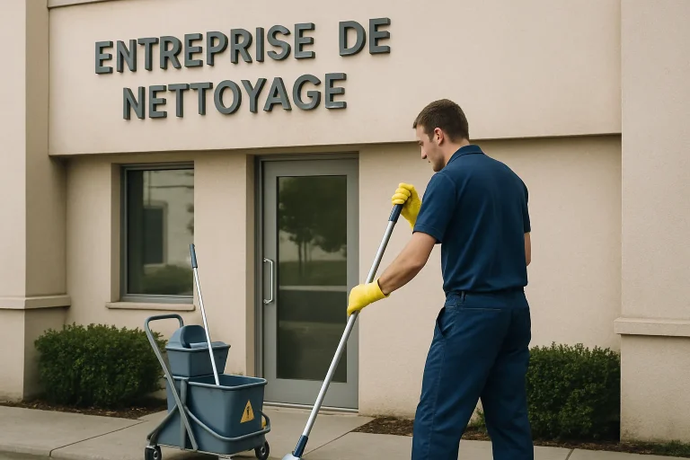 Équipe de nettoyage nettoyant un appartement à Les Noës-près-Troyes avec des équipements spécialisés.