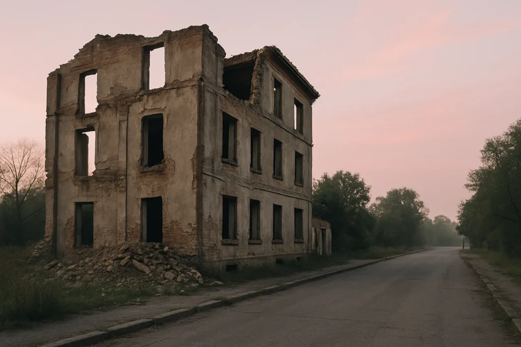 Bâtiment en ruine dans l'Aube nécessitant une remise en état après expulsion.